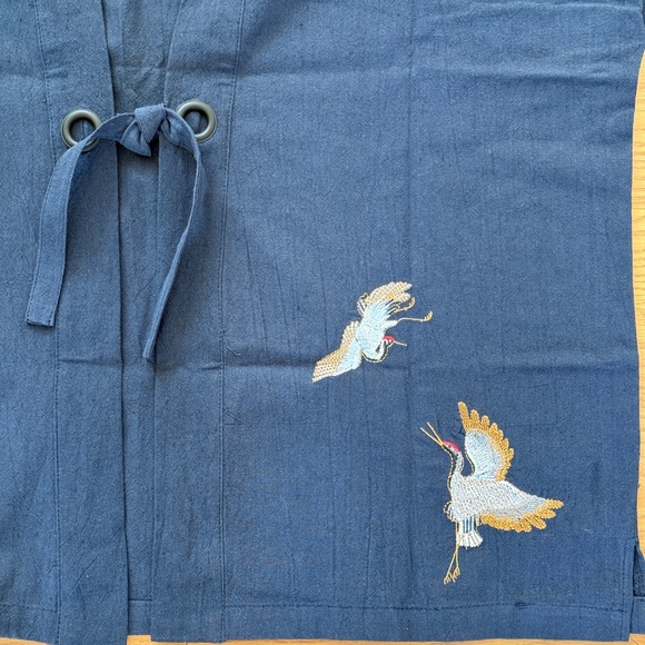 NWT Kidoriman Blue Noragi Kimono Jacket 4XL Japanese Streetwear Layering Style - Picture 4 of 6